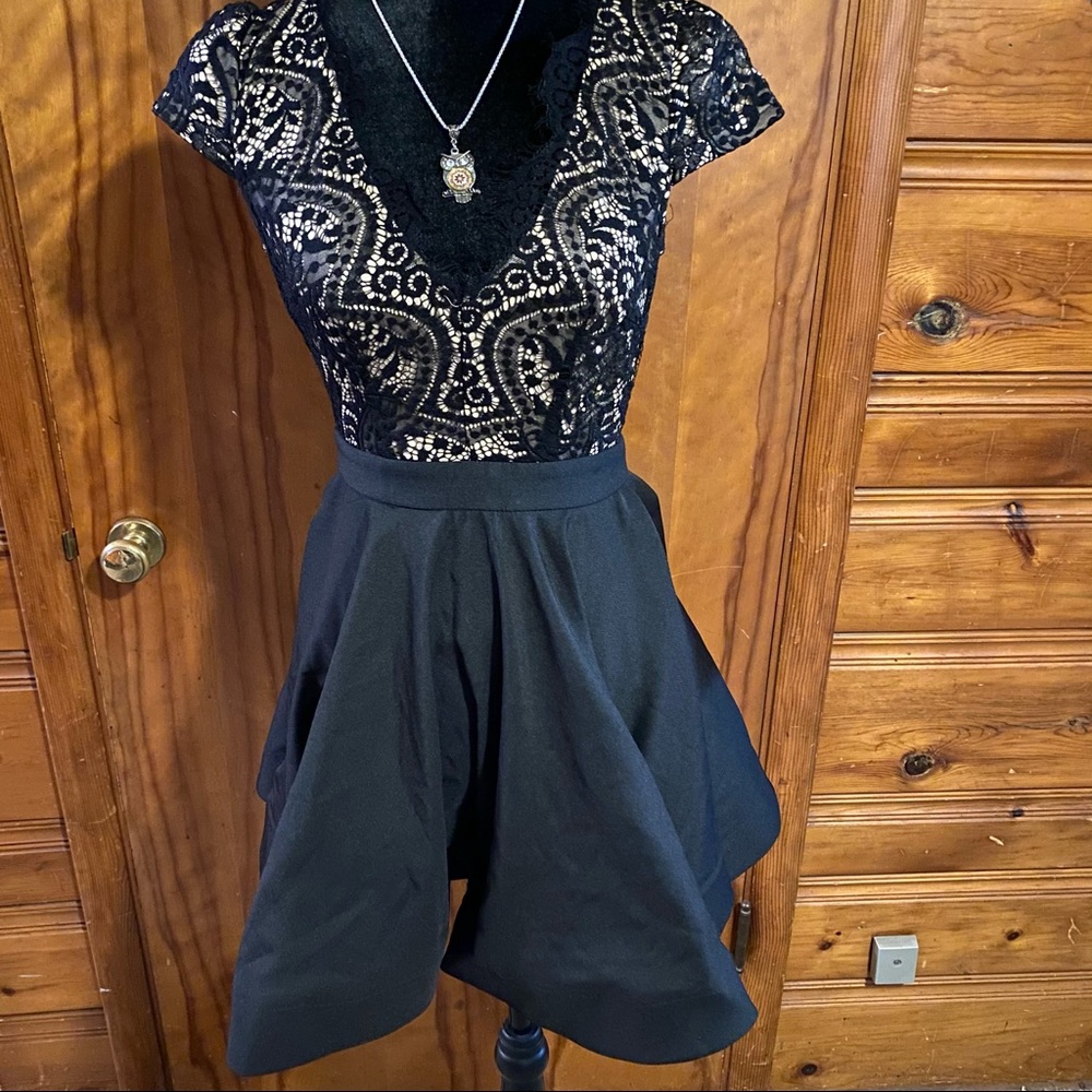 Black Low Cut Party Dress